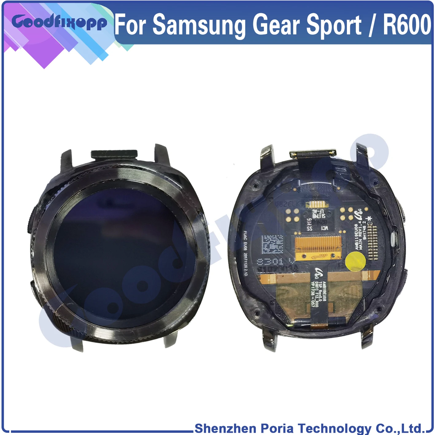 original teste aaa para samsung gear sport display lcd tela de toque digitador assembléia com quadro