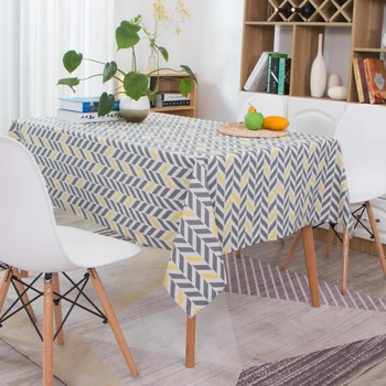 

Cotton & linen table cloth for rectangular tapete Home birthday table cover waterproof simple arrow nappe de table rectangulaire