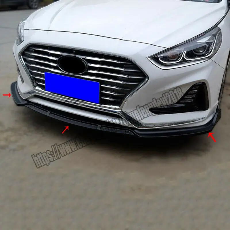 Подходит для hyundai Sonata ABS черный передний бампер Передняя губка комплект кузова автомобильные аксессуары модификация автомобиля 3 шт