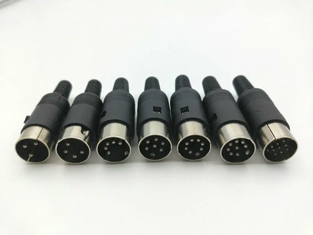 Set of 50 Male DIN Audio AV Connectors - Various Pin Configurations