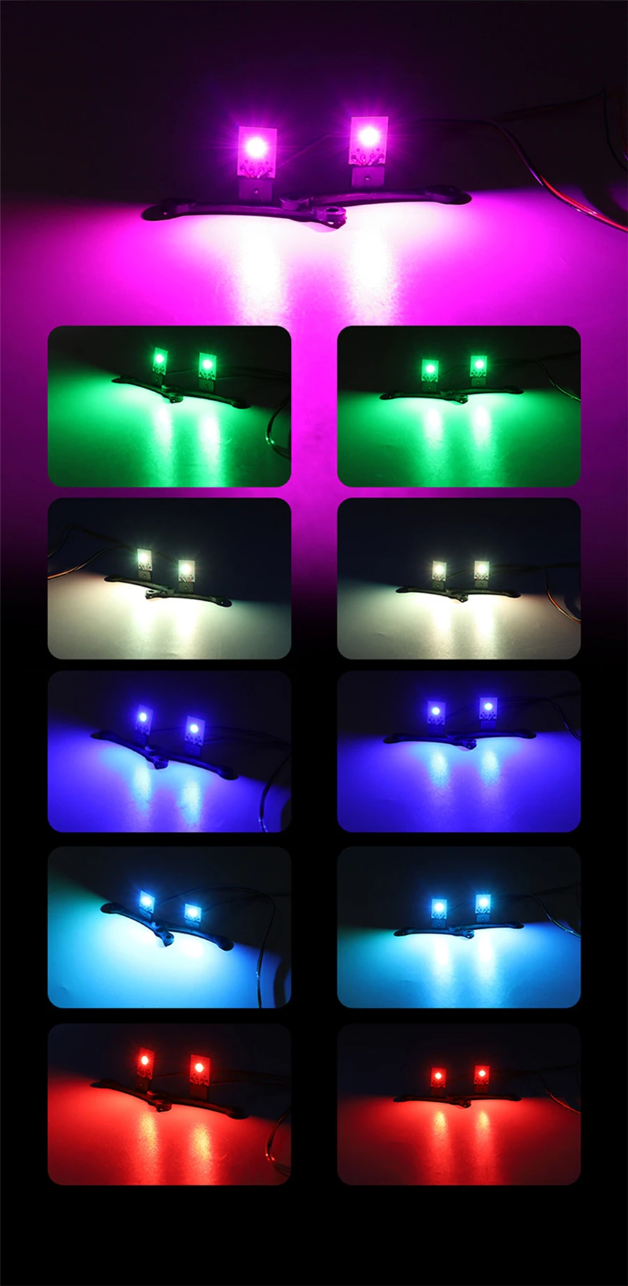 RGB светодиодный Devil Eyes Demon Evil Eye DRL Светодиодный модуль для фар проектор Объектив модифицированный случайный цвет света не регулируется