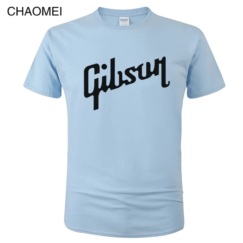 Летняя новая футболка Gibson Мужская хлопковая футболка с круглым вырезом Мужская футболка с коротким рукавом хип-хоп Homme Футболки Camisetas Hombre C36
