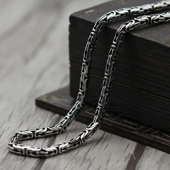 

Personalized Retro Simple Dragon Necklace S925 Sterling Silver To Pendant Wild Sweater Chain Thai Silver Jewelry