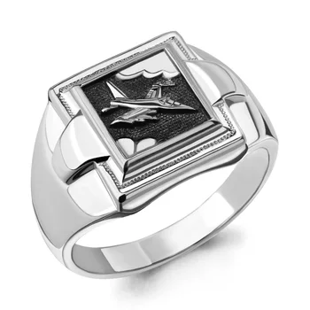 

Men AQUAMARINE Signet without inserts Silver 925