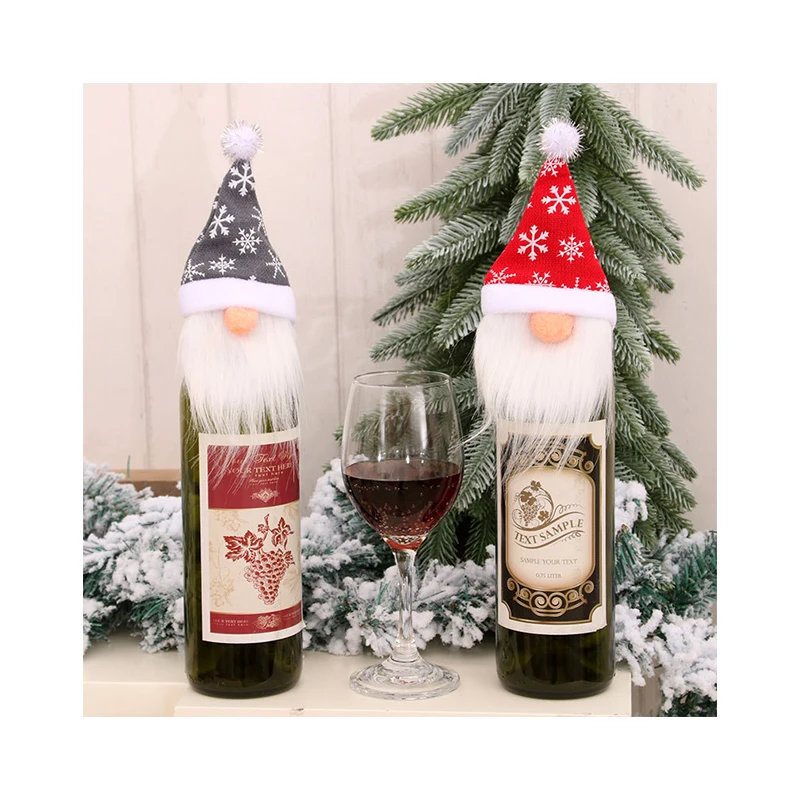 Набор Винных Бутылок с Санта Клаусом/крышка для бутылки красным вином/набор
