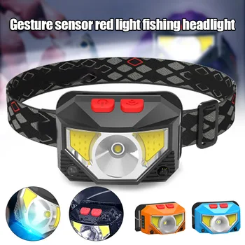 

LED Smart Induction Fishing Headlight Mini USB Headlight Built-in Battery Multifunction Outdoor COB Light JDH88