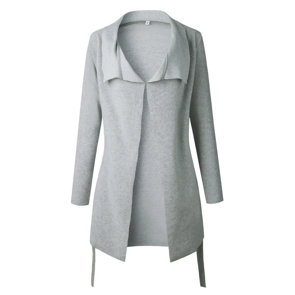 Jaycosin Fashion Women Winter Warm Open Front Jacket Pockets Coat Stylish Long Sleeve Comfortable Cardigan Jacket Coat 24#4