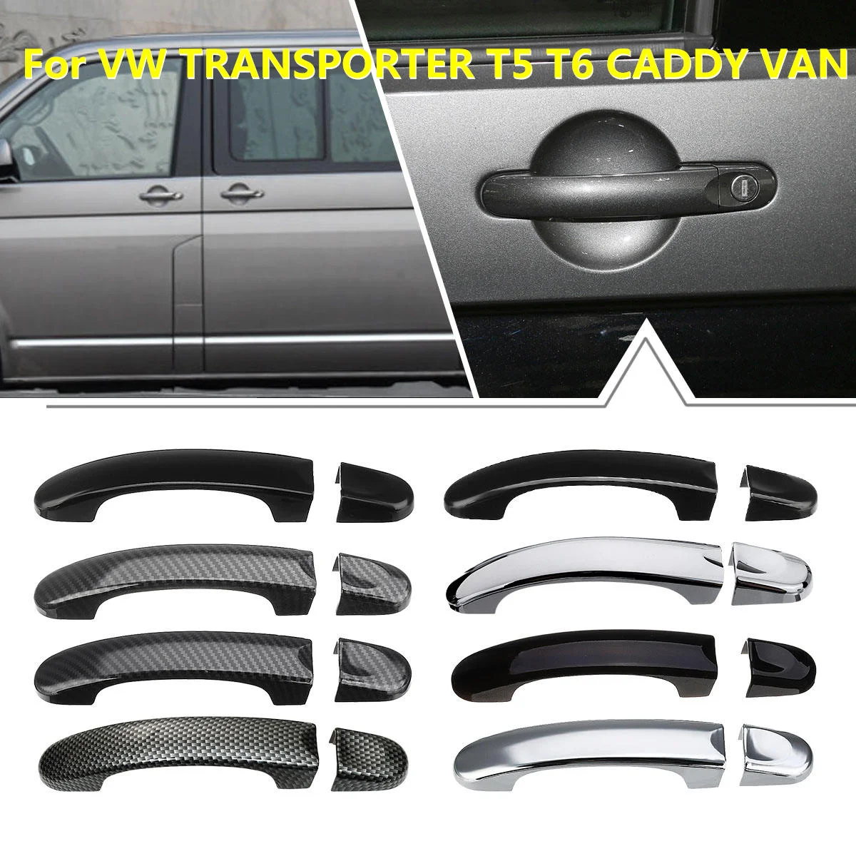 8 различных стилей 1 Набор дверных ручек Накладка для VW TRANSPORTER T5 2003 2004 2015 T6 up CADDY VAN