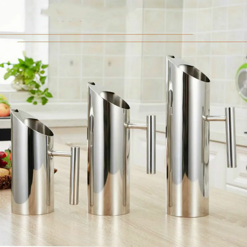 Kettle Water Jug Stainless Steel Cold Pot Straight Ice-resistant Home Drinking Tools Juice Container WF1023 | Дом и сад