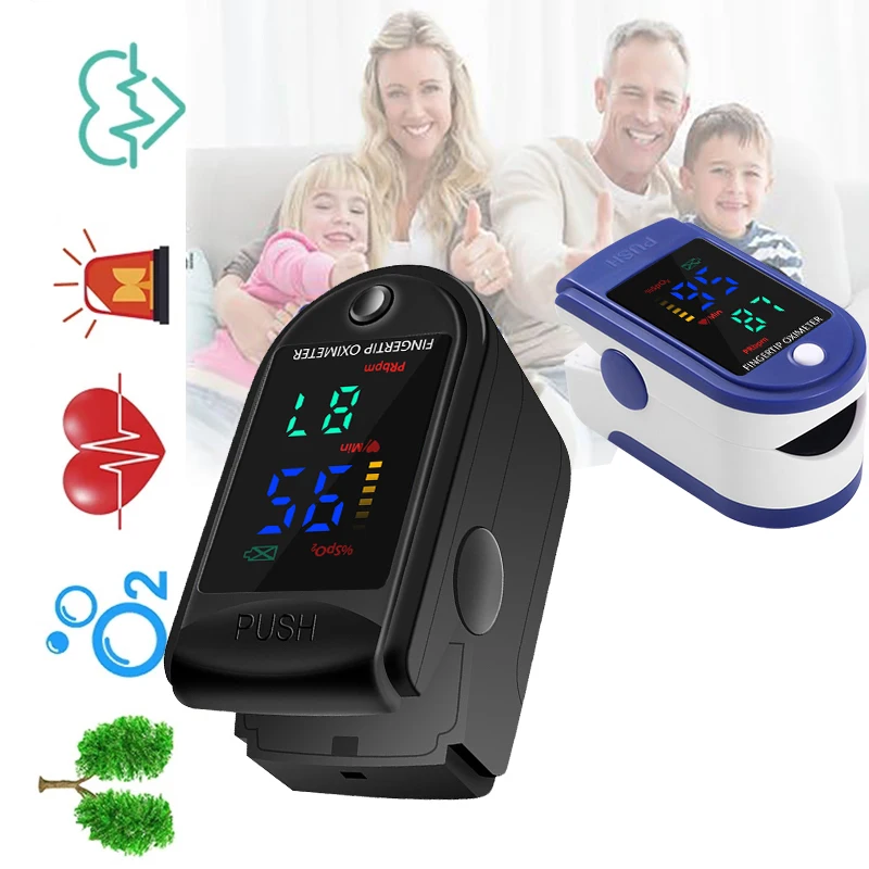 Finger clip pulse oximeter household blood oxygen saturation detector medical heart rate monitor SPO2 PI PR oximetro |