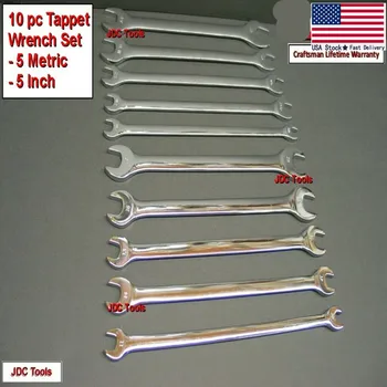 

CRAFTSMAN 10 PC POLISH SAE METRIC MM THIN PROFILE TAPPET WRENCH SET 5