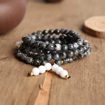 

YUOKIAA 108 Mala Bracelet For Women New Design Hearling Wrist Mala Yoga Bracelet Prayer Beads Bracelets