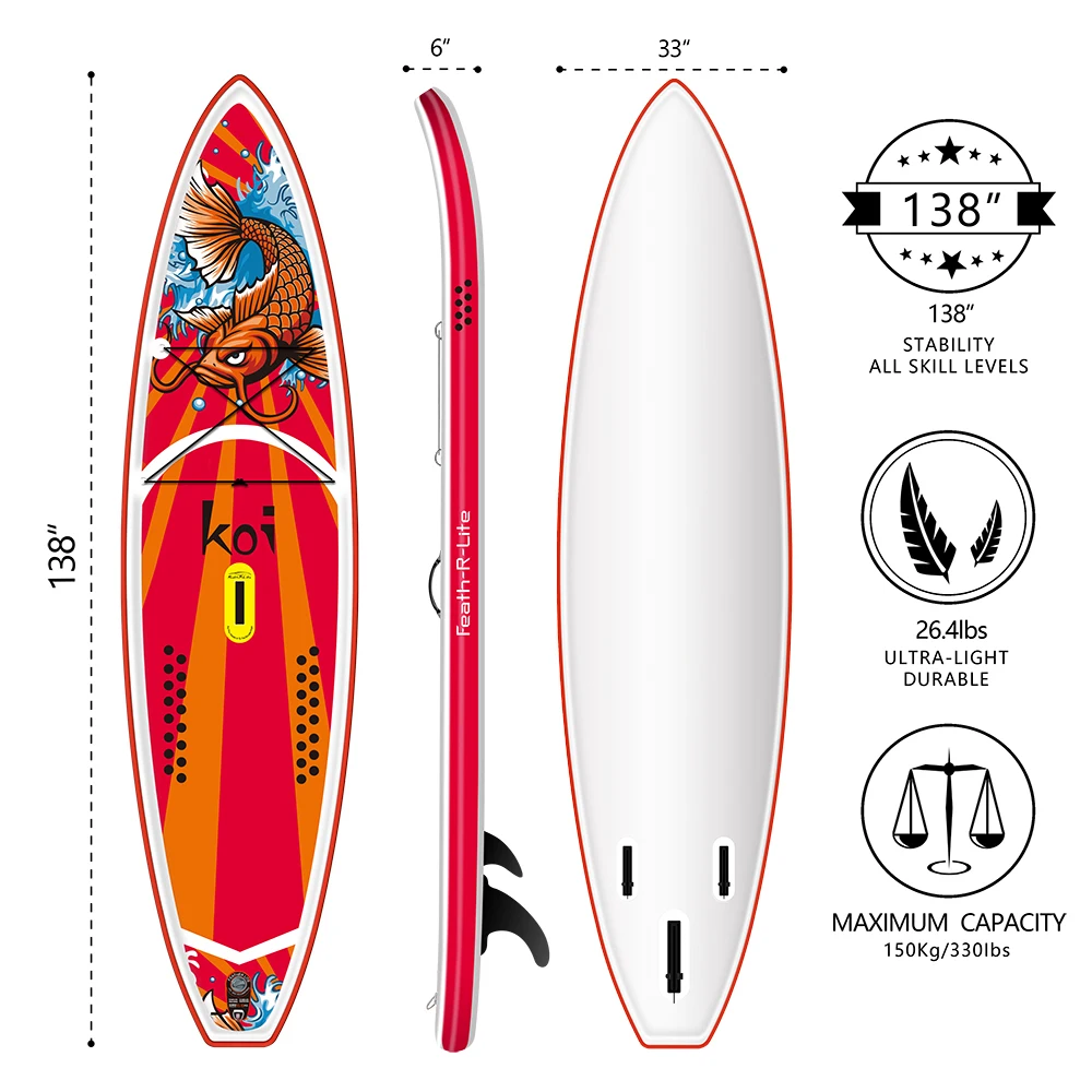 Funwater Sup Board Stand-Up Tavola Da Surf Tavola Da Paddle Gonfiabile Tavola Da Surf Isup Gonfiabile Stand-Up Sport Acquatici