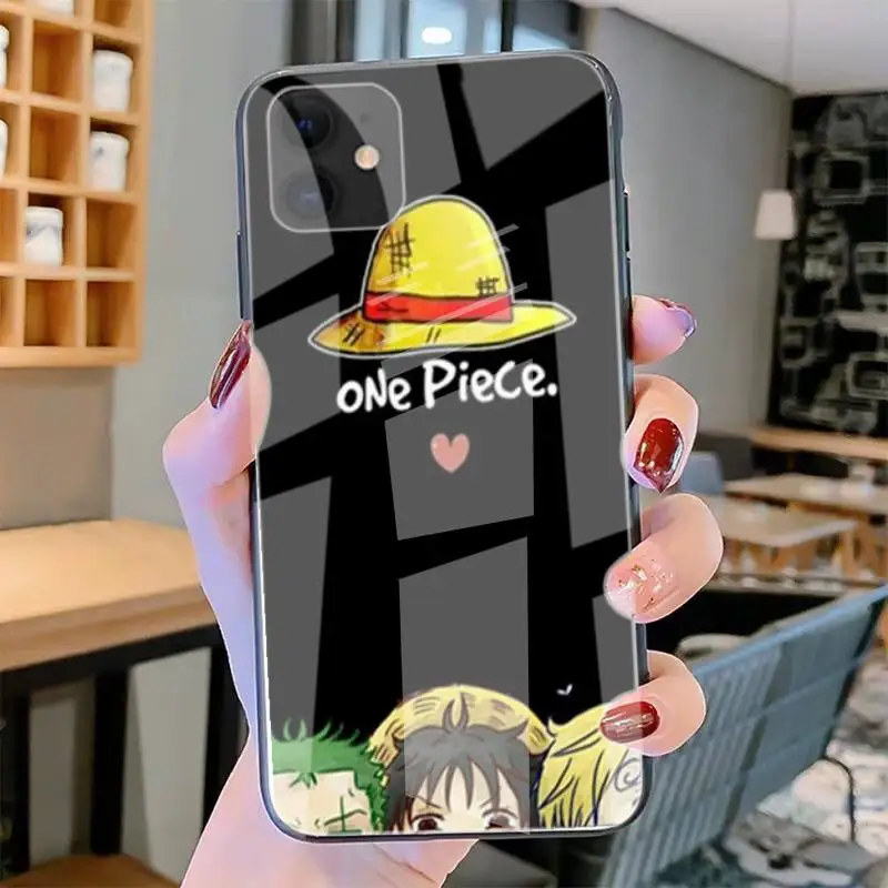 Krajews 3d2y Luffy Tattoo One Piece Phone Case Tempered Glass For Iphone6plus 6s 7 7plus 8 X Xs Xsmax Xr 11 12 Pro Max 12mini Phone Case Covers Aliexpress