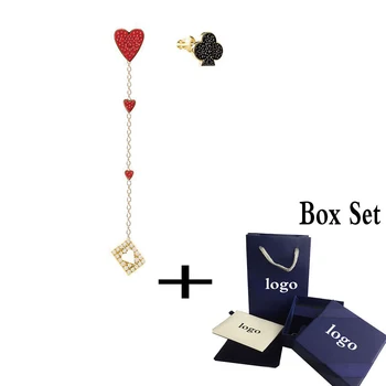 

2020 SWA Fashion New Accessories, poker card pierced earrings element tarot key decoration, female romantic gift free shipping