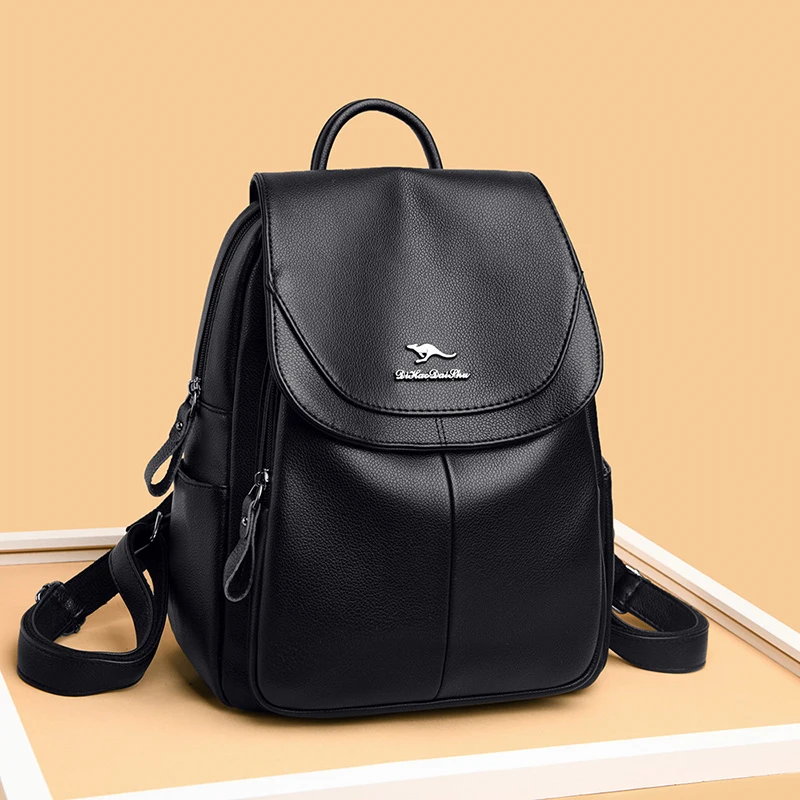 

2020 Trend Women Backpacks Large Vintage Leather Female Travel Back Pack Bag Sac A Dos Preppy Backpack for Teenage Girls Bagpack
