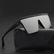 

2022NEW 2022 Oversized Sunglasses Women Big Frame Square Flat Top Rivet Gradient Lens Sun Glasses Female Men Vintage Mirror