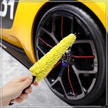 

car auto Wheel Wash Brush Handle Cleaning Rims Tire Washing Tools for BMW 530Li 335i 750i 330i 325i 320si 630i X6 M6 640i 640d
