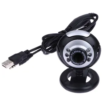

Usb Video Web Camera Six Lights Night Vision Drive-free Clip Camera Computer Webcam with MIC for PC Laptop Camera