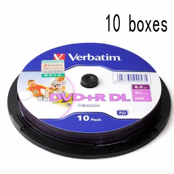 

10 boxes high quality 100 Pieces For Verbatim blank printable DVD+R DL 8X Dual Layer DVD +R dl 8.5GB with original cake box