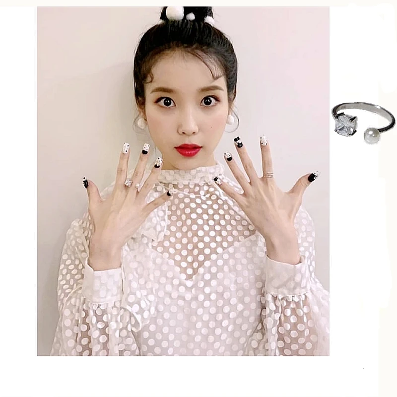 Кольца для открытия, Корея, IU same Del luna, отель, драма, круглые, Ли, Индивидуальные Кольца, модные, простые, для девочек, подарок, ювелирные изделия с кристаллами