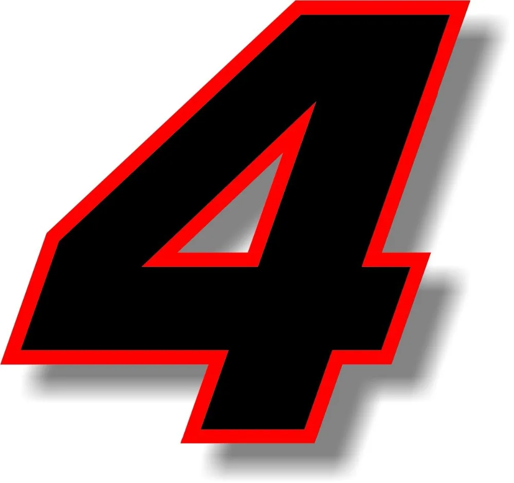 Три крыла FTC-717# виниловая наклейка черная(красный контур) quare шрифт гоночный номер Наклейка для автомобиля двигатель велосипед