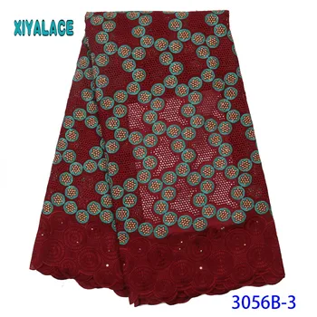 

Latest African Lace Fabric With Beads 2019 High Quality French Tulle Lace Nigerian Lace Fabric For Woman Dresses YA3056B-3