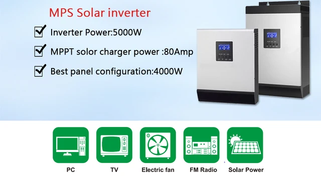 Hybrid Solar Inverter 48V 220V 80A MPPT Charge Controller 90-450V Grid –  funoffgrid