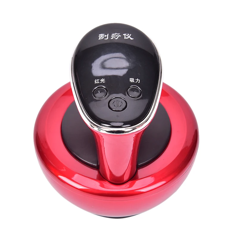 1PCS Electric Scraping Massager Scraper Therapy Wave Pressure Body Relaxation Meridian Stimulate Acupoints Vacuum Guasha Tool - Цвет: RD