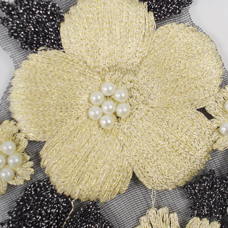2Pcs/Set Lace Embroidery Flower Patches Dress Costume DIY Decorative Flower Stickers Scrapbooking NL085