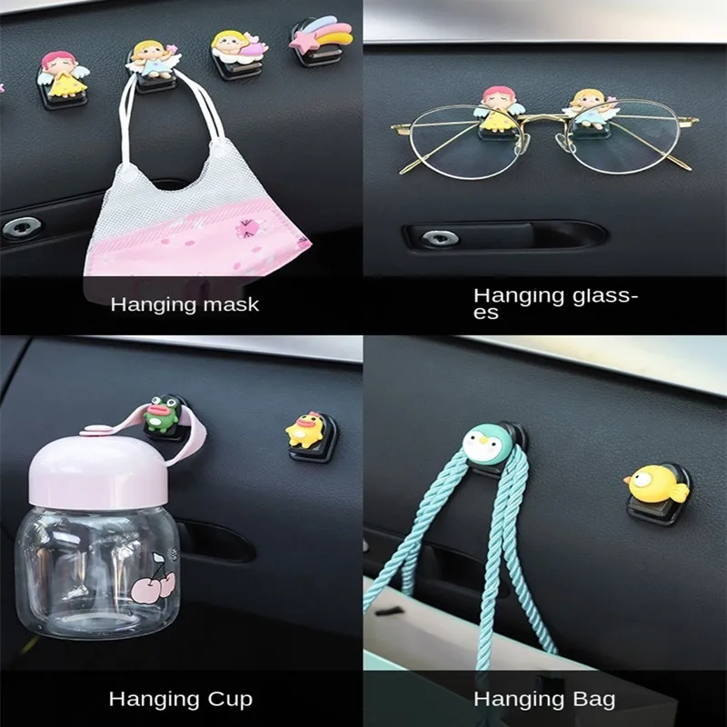 Car goods rivets hook, general Car front hook, practical cartoon beautiful multi-function Car rear seat small hook hanging items