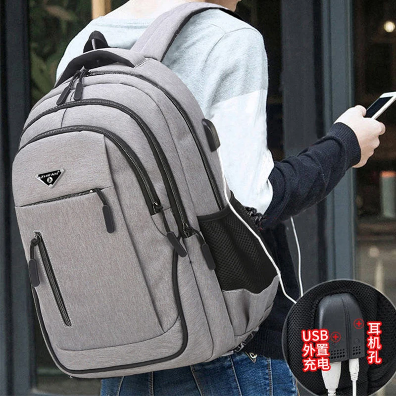 Men USB Charging Laptop Backpack 15.6inch Multifunctional High School College Student Backpack Male Travel Business Bag pack