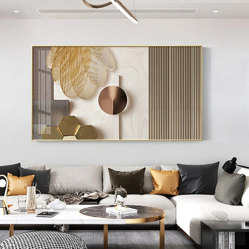 Modern Industrial Geometric Canvas Painting Home Decor Fashion Wall Poster Print Abstract Luxury Living room Decoration Picture