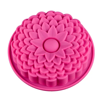 

Silicon Cake Mold Flower 3D Crysanthemum Shape Chiffon Mousse Cake Mould DIY Home Make Baking Tools Reusable