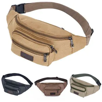 

Men Canvas Waist Belt Bum Bag Fanny Pack Hip Pouch Money Purse Travel Pocket Hot
