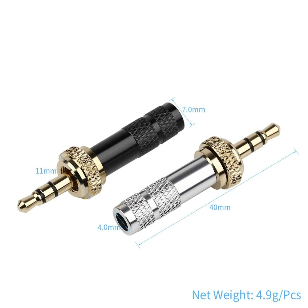 Audio Jack 3 5mm 3 Pole Self Lock Audio Connector For D16 B03 P03 Headphone Bright Reticulated Printed Shell Wire Connector