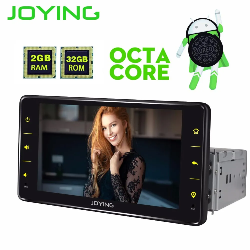  JOYING 2GB RAM 32GB ROM 6.2'' 1 DIN Android 8.1 car stereo head unit bluetooth FM radio player Mirr