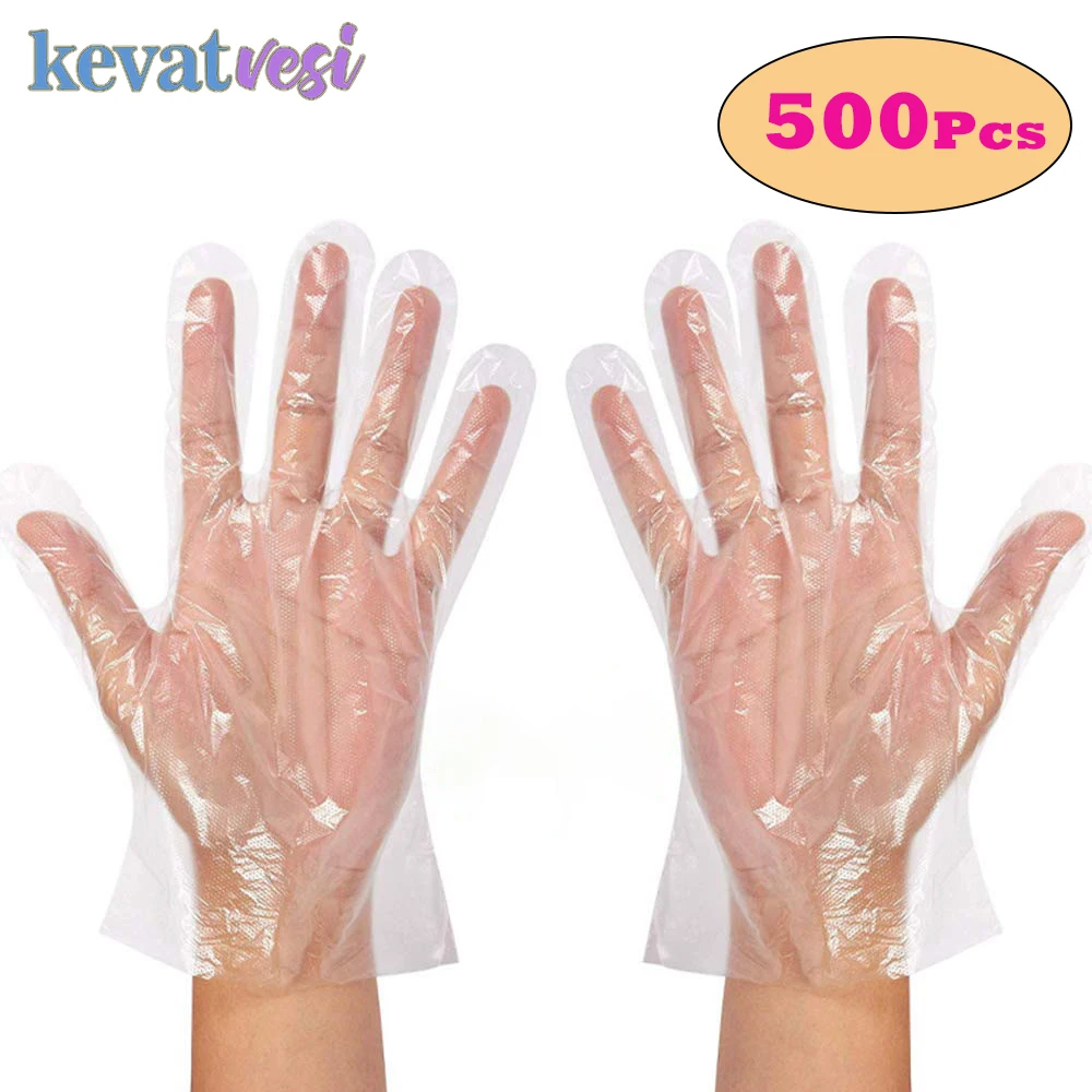 Plastic Gloves Latex Transparent Kitchen-Things Cooking-Cleaning Clear Free-Food Prep