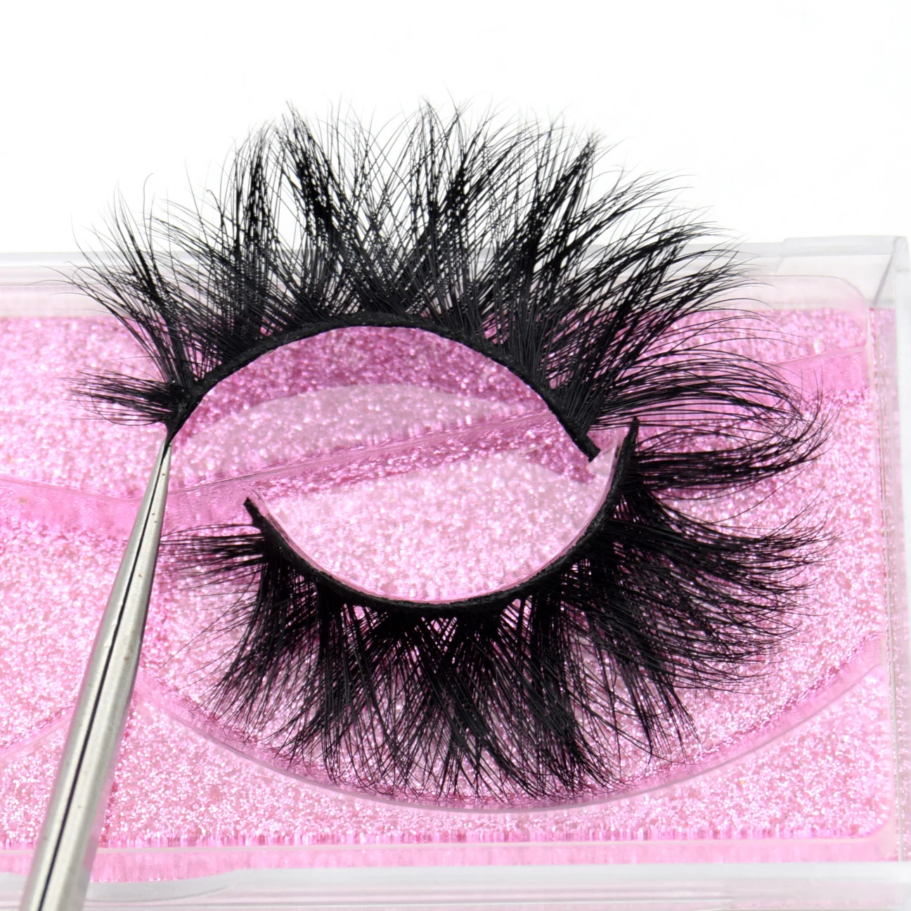 

Visofree Luxury 5D Mink Hair False Eyelashes Wispy Cross Fluffy Mink Lashes Extension Tools Makeup Handmade Mink Eyelashes K10