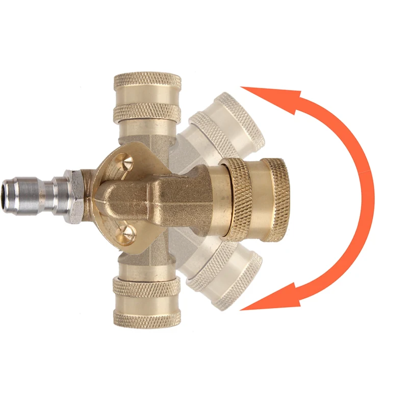 

Quick Connection Pivoting Coupler 1/4" Quick Plug + 1/4" Quick Disconnect Socket for car washer high pressure washer