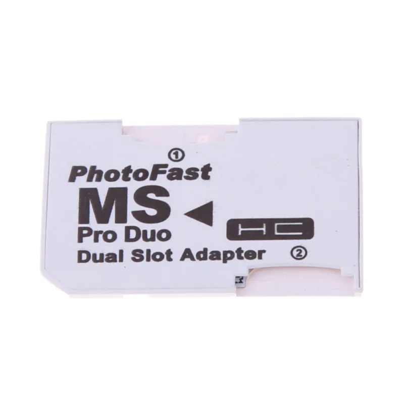 Карта памяти адаптер 2 microSD/micro SDHC карты Micro SD TF для MS Pro Duo PSP белый|Картриджи| |