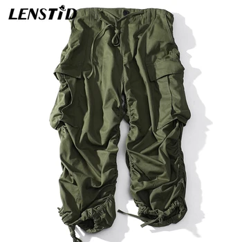 

LENSTID Men Hip Hop Side Stretch Cargo Pants Pockets Men Streetwear Harajuku Joggers Harem Pant Ribbion Fashion Casual Trousers