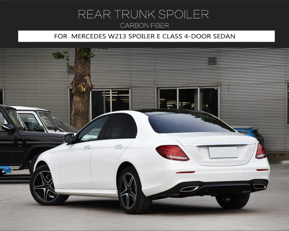 Задний спойлер для Mercedes-Benz E Class W213 4 двери- корпус из углеродного волокна загрузки губ