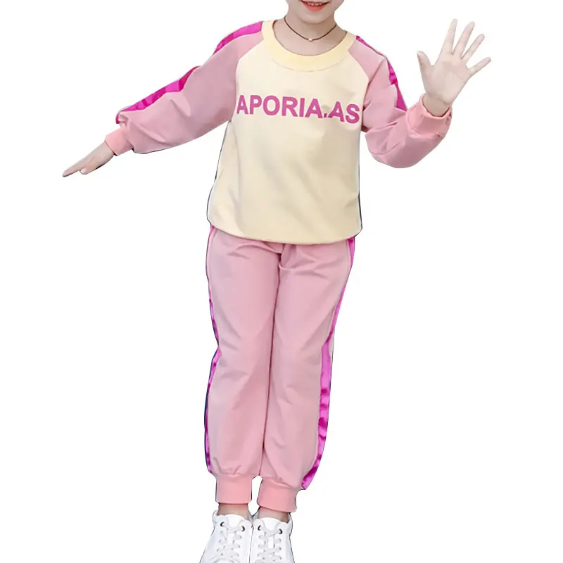 

Autumn Children Girl Clothes Long Sleeve Letter Blouse Pants Trousers Casual Outfits