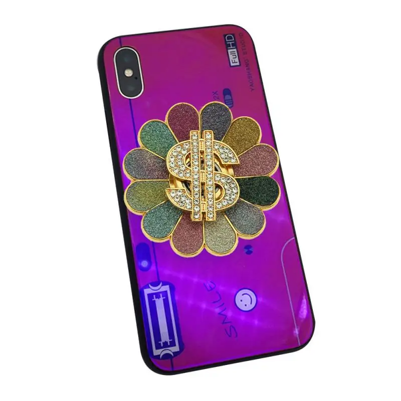 DIY Fashion Rotating Dollar Mobile Phone Case Sticker Diamond