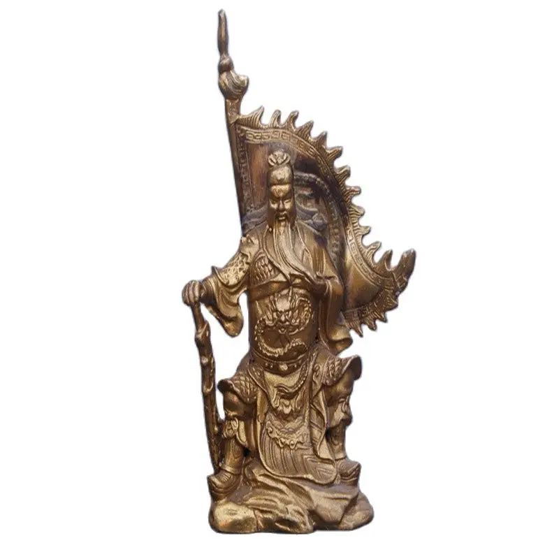 

Chinese Old Bronzes Great Banner God Copper Statue