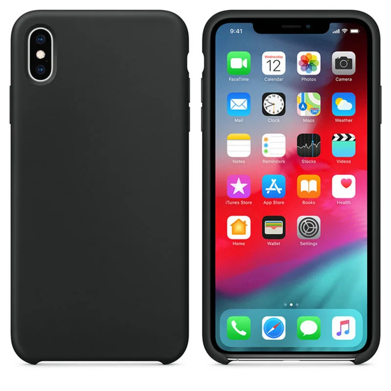4 Black Силиконовый чехол для iphone 11 6s 7 8 Plus, Официальный чехол для iphone XS 11 PROMAX, без логотипа, чехол, чехол для iphone XR - Цвет: 4 Black