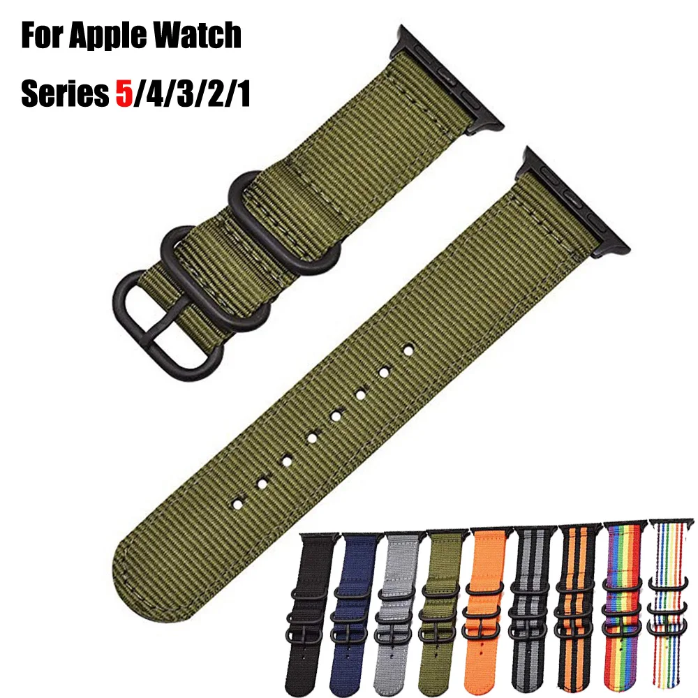 

Nylon Loop Strap for Apple Watch Band 38mm 40mm 42mm 44mm bracelet for iwatch Series 6 SE 5 4 3 2 strap watchband