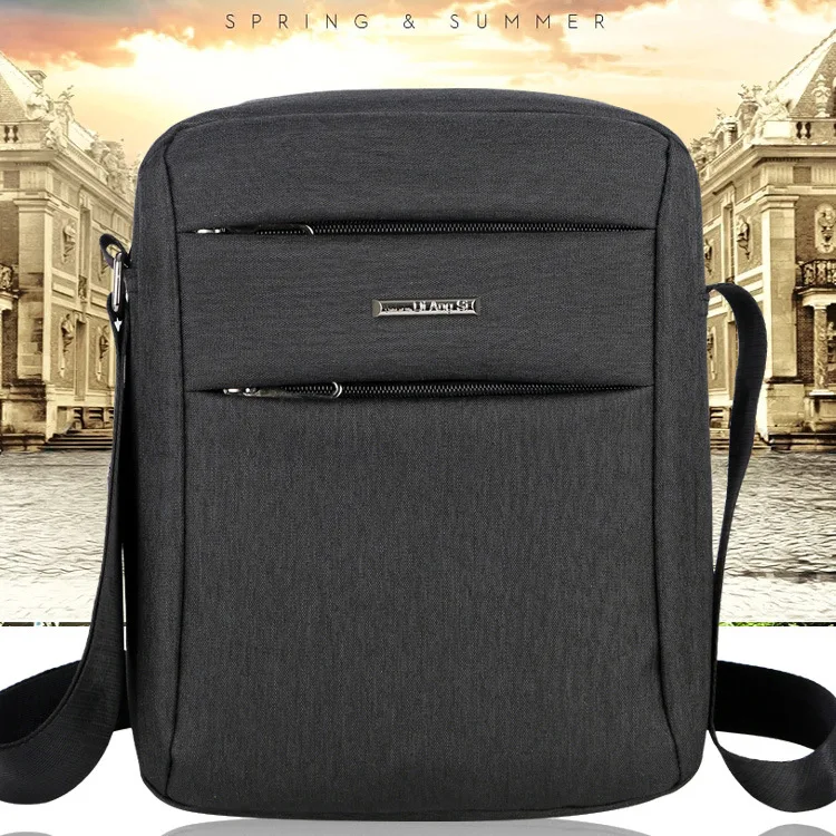 

New Style Business Casual MEN'S Single-shoulder Bag Europe And America Solid Color Simple Shoulder Bag Trend Wallet Men's