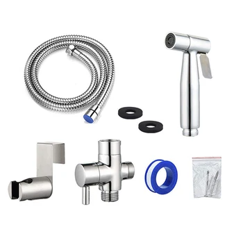 

Stainless Steel Bidet Sprayer Handheld Cloth Diaper Sprayer Bathroom Sprayer Kit Spray Attachment with Hose for Toilet